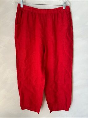 Linen Barrel Leg Pants Size Large